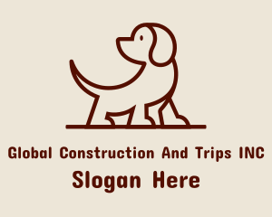 Brown Puppy Dog Pet  logo design