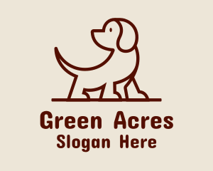 Brown Puppy Dog Pet  logo design