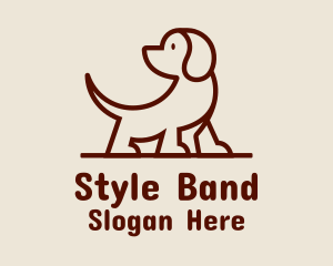 Brown Puppy Dog Pet  logo design