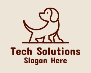 Brown Puppy Dog Pet  logo design