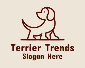 Brown Puppy Dog Pet  logo design