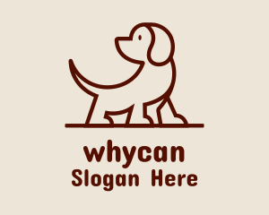 Veterinarian - Brown Puppy Dog Pet logo design