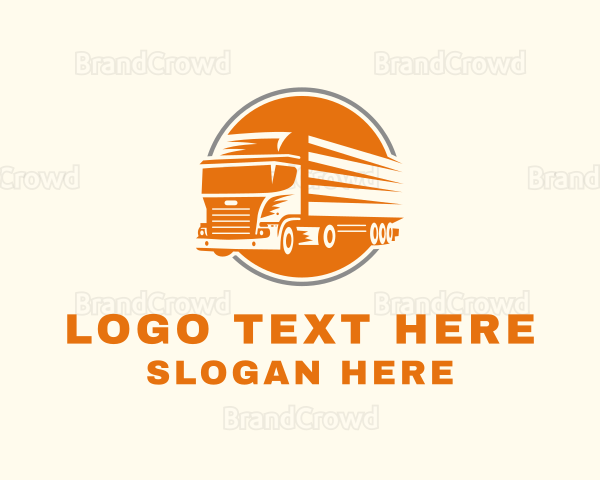 Fast Logistics Truck Logo