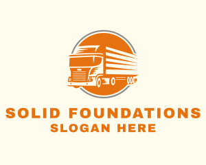 Fast Logistics Truck  Logo