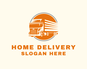 Fast Logistics Truck  logo design