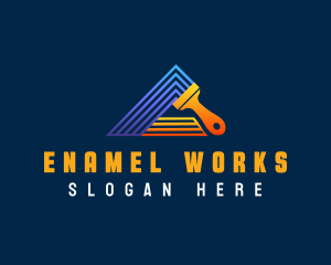 Enamel - Paint Brush Renovation logo design