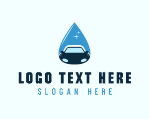 Car Cleaning Droplet logo design