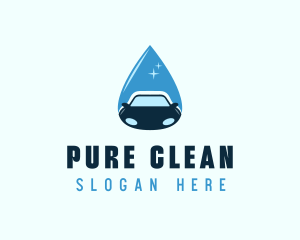 Car Cleaning Droplet logo design