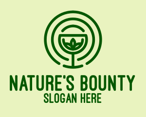 Natural Organic Goblet  logo design