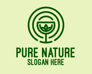 Natural Organic Goblet  logo design