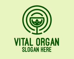 Natural Organic Goblet  logo design