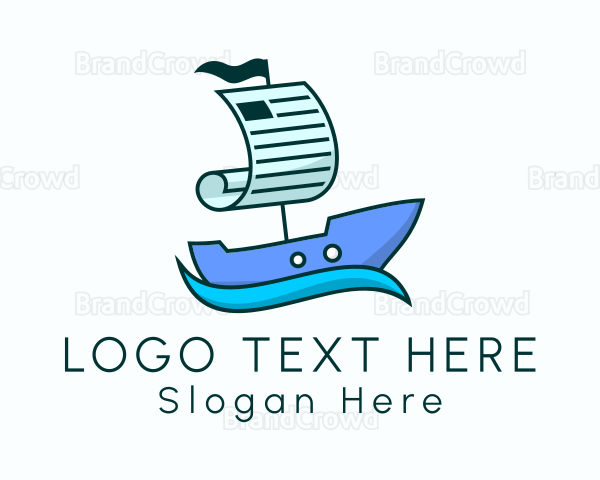 Sailing Boat Newspaper Logo