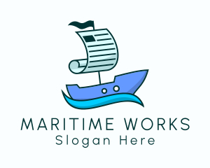 Sailing Boat Newspaper logo design