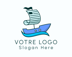 Vacation - Sailing Boat Newspaper logo design