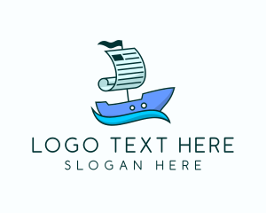 Destination - Sailing Boat Newspaper logo design