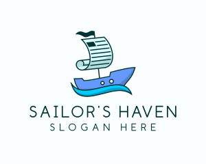 Sailing Boat Newspaper logo design