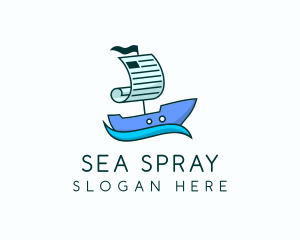 Sailing Boat Newspaper logo design