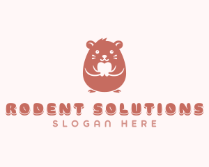 Rodent - Dental Tooth Hamster logo design