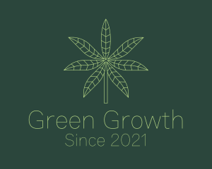 Weed Leaf Plant logo design