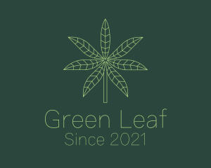 Weed Leaf Plant logo design