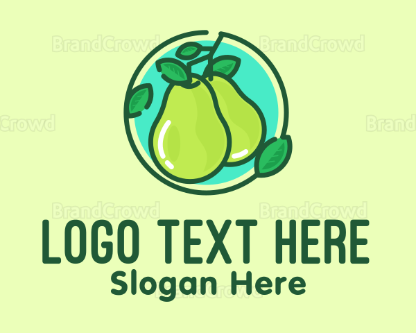 Fresh Pear Fruit Logo