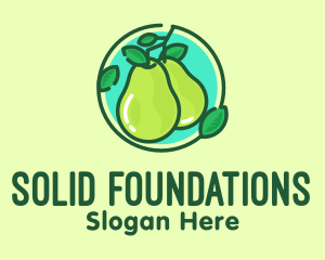 Fresh Pear Fruit  Logo