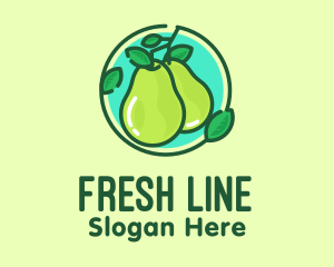 Fresh Pear Fruit  logo design