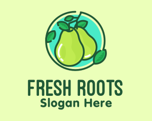 Fresh Pear Fruit  logo design