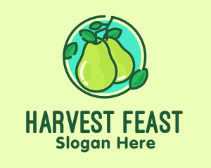 Fresh Pear Fruit  logo design