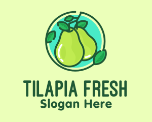 Fresh Pear Fruit  logo design