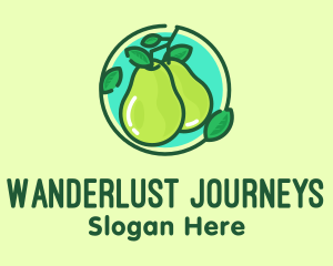 Farmers Market - Fresh Pear Fruit logo design