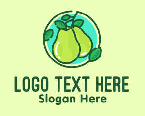 Fruit Stand - Fresh Pear Fruit logo design
