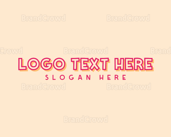 Retro Playful Pop Art Logo