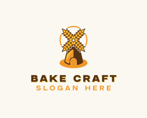 Flour Windmill Farmer logo design