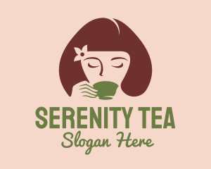 Tea - Cafe Coffee Tea Woman logo design