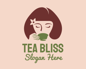 Tea - Cafe Coffee Tea Woman logo design