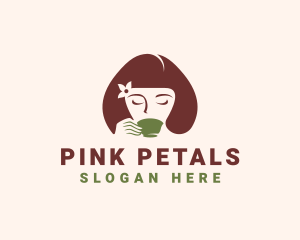 Cafe Coffee Tea Woman logo design