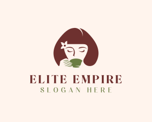 Cafe Coffee Tea Woman logo design