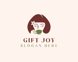 Cafe Coffee Tea Woman logo design