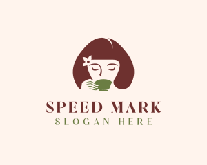 Cafe Coffee Tea Woman logo design