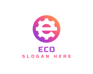 Cog Gear Letter E Logo