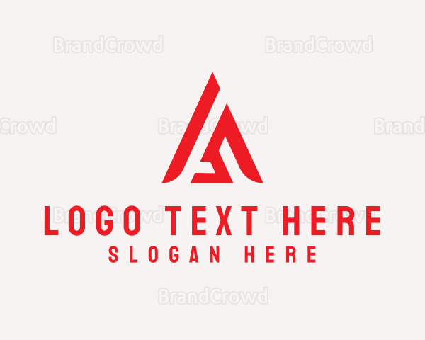 Modern Creative Triangle Letter A Logo