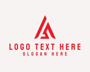 Lettermark - Modern Creative Triangle Letter A logo design