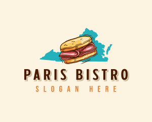 Virginia Sandwich Snacks logo design