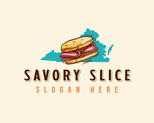 Virginia Sandwich Snacks logo design