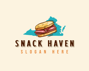 Virginia Sandwich Snacks logo design