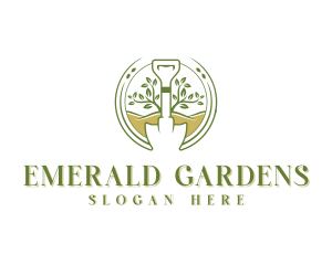 Landscaper Shovel Plant logo design