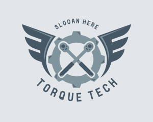 Torque - Torque Wrench Wing Mechanic logo design