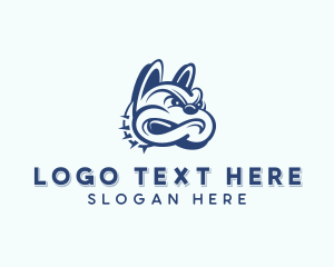 Angry - Pitbull Dog Animal logo design