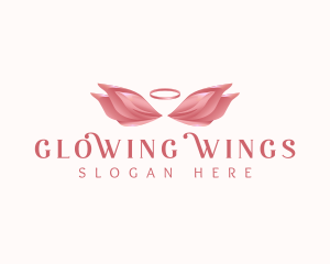 Angel Halo Wings logo design